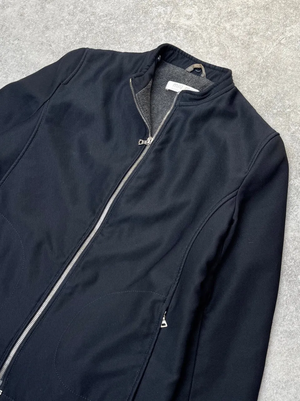 1990s Miu Miu Fleece Lined Utility Jacket