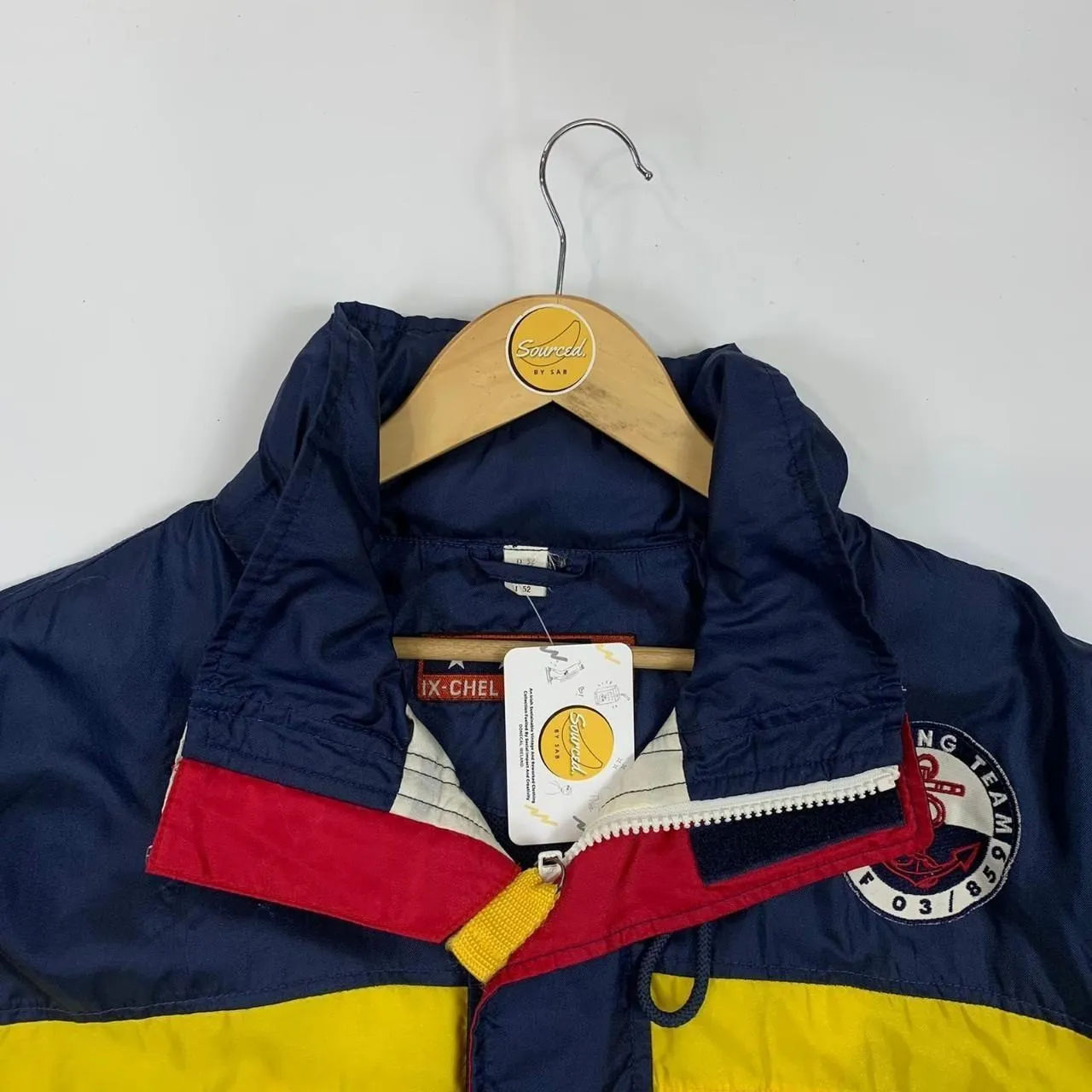 90s Yachting Team Colour Block Lightweight Raincoat / Windbreaker (L)