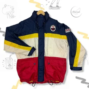 90s Yachting Team Colour Block Lightweight Raincoat / Windbreaker (L)