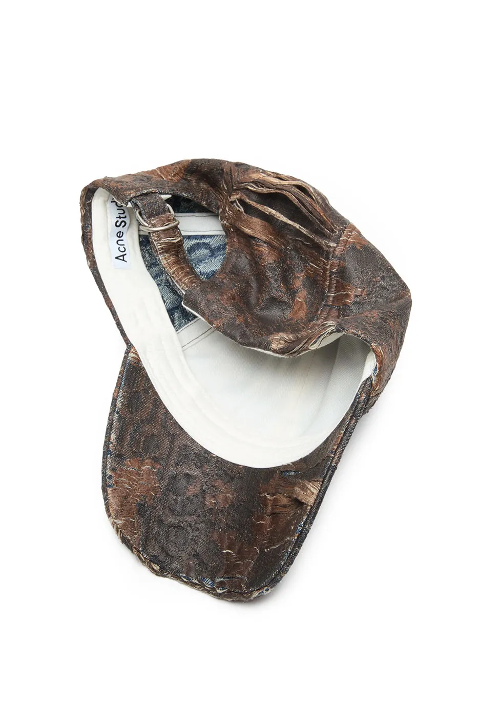 Acne Studios Distressed Coating Monogram Hat 'Brown'