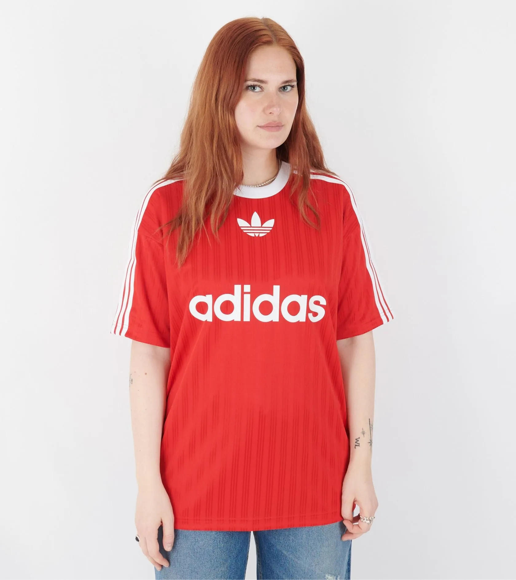 Adicolor Poly Tee Better Scarlet/White