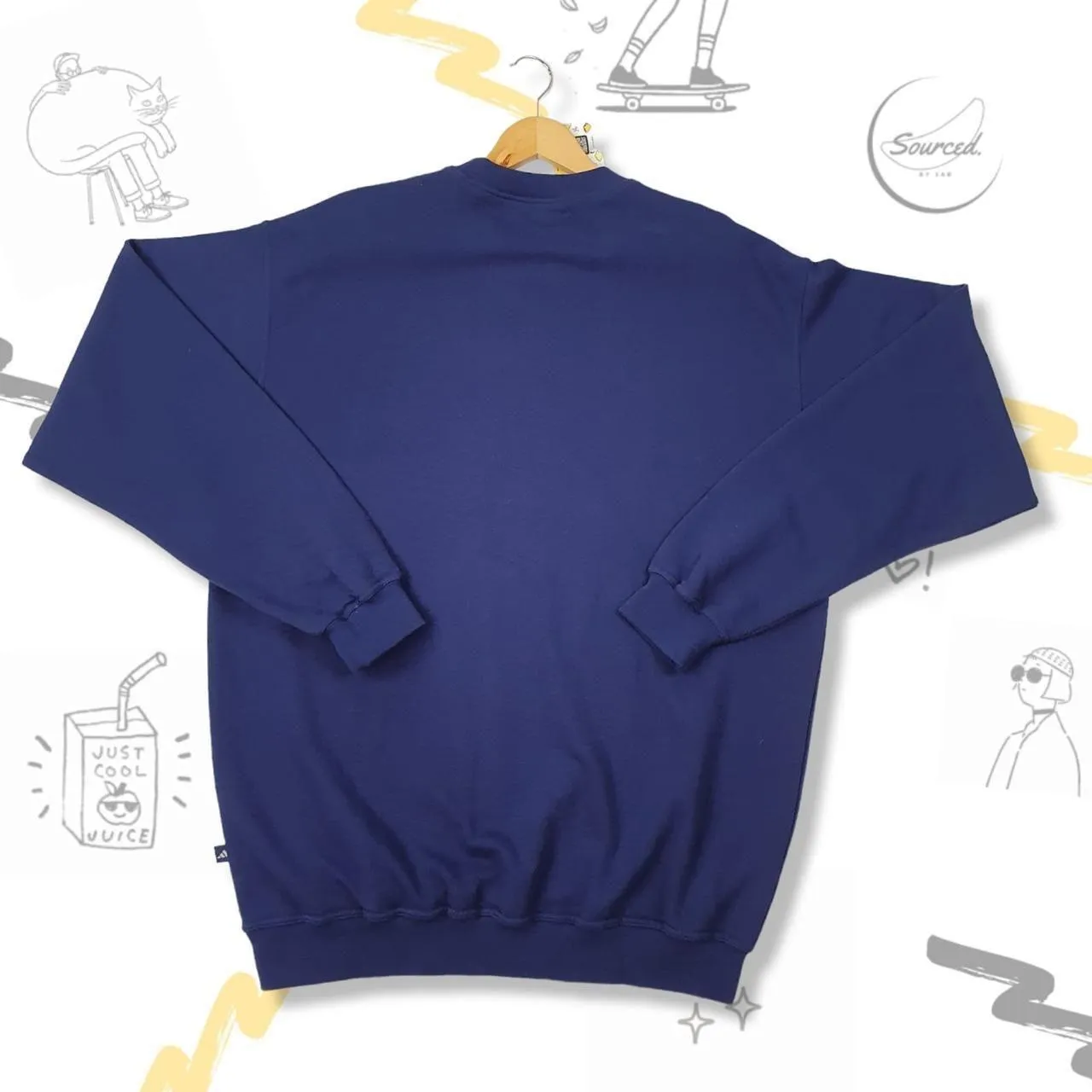 Adidas Navy Crew Neck Sweathirt (XL)