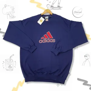 Adidas Navy Crew Neck Sweathirt (XL)