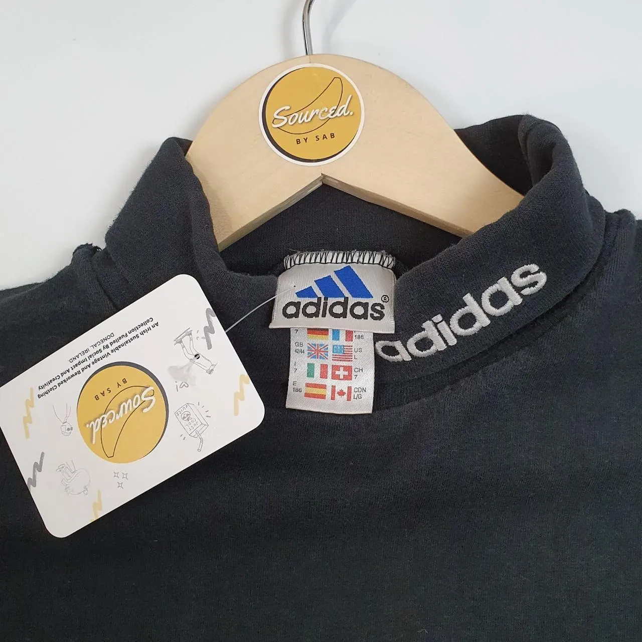Adidas Sport Embroidered Polo Neck Top (L)