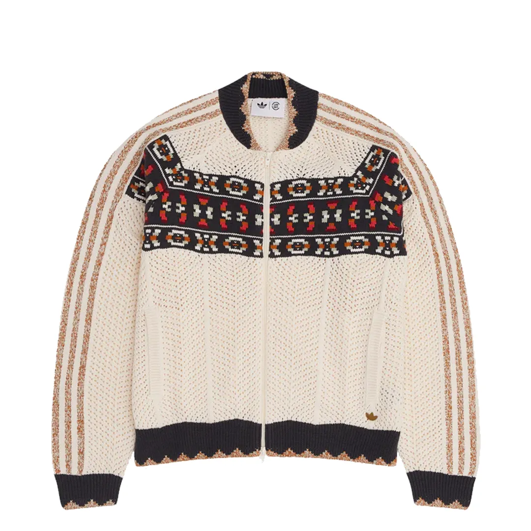 ADIDAS X CLOT KNIT CARDIGAN CREW WHITE