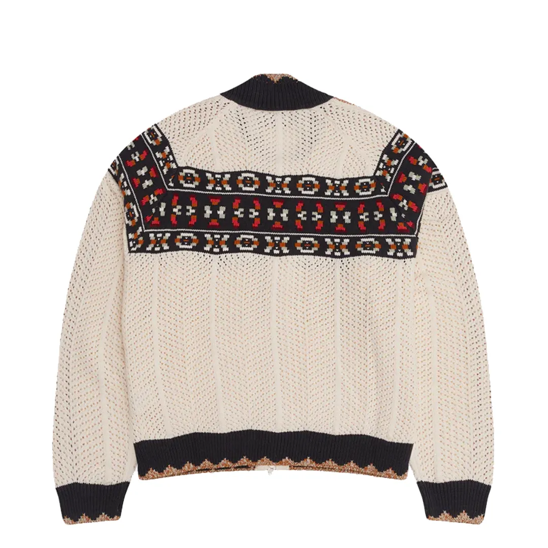 ADIDAS X CLOT KNIT CARDIGAN CREW WHITE