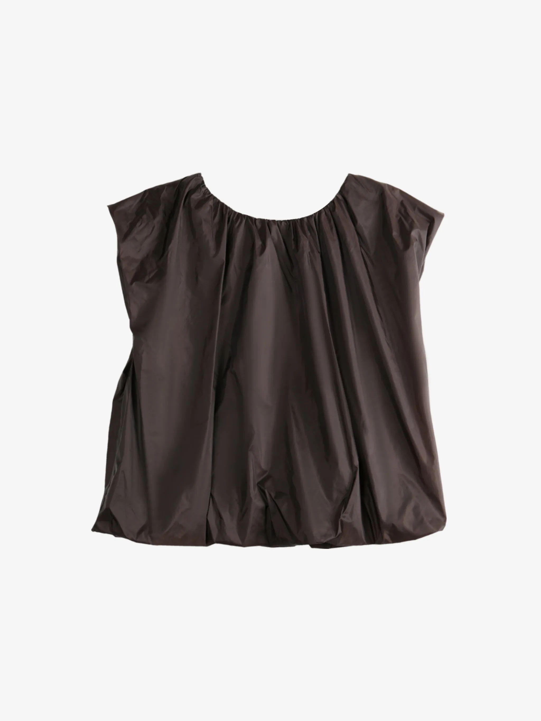 AMOMENTO - Women Nylon Volume Shirring Top