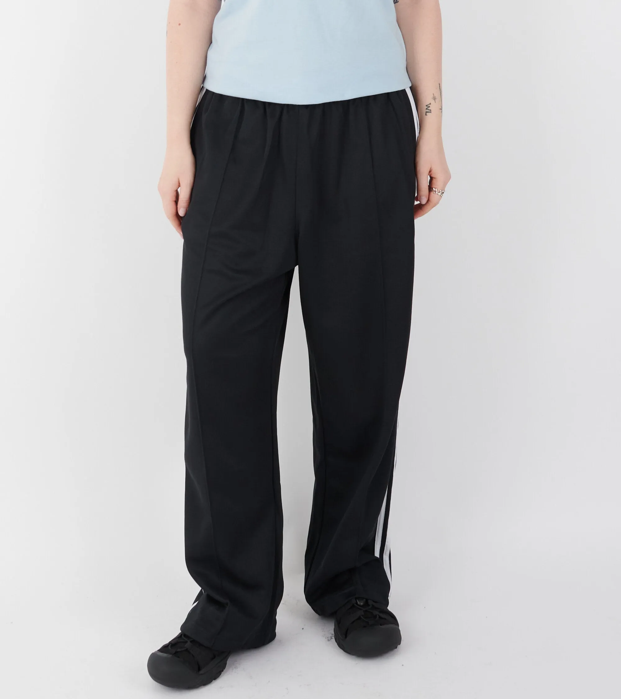 Baggy Track Pants Black/White