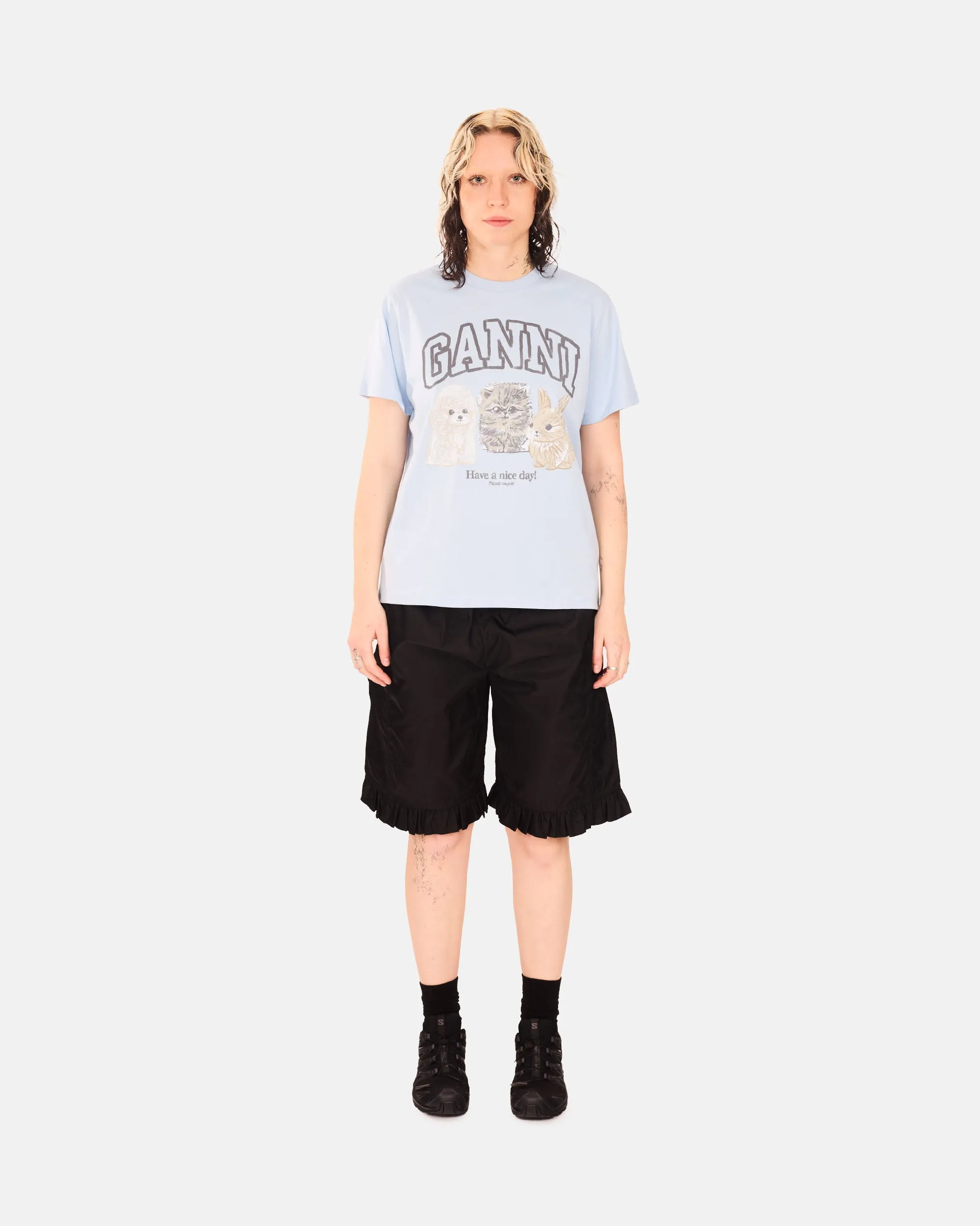 Basic Cotton Jersey Animals Relaxed T-shirt