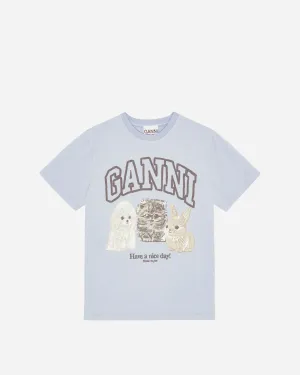 Basic Cotton Jersey Animals Relaxed T-shirt