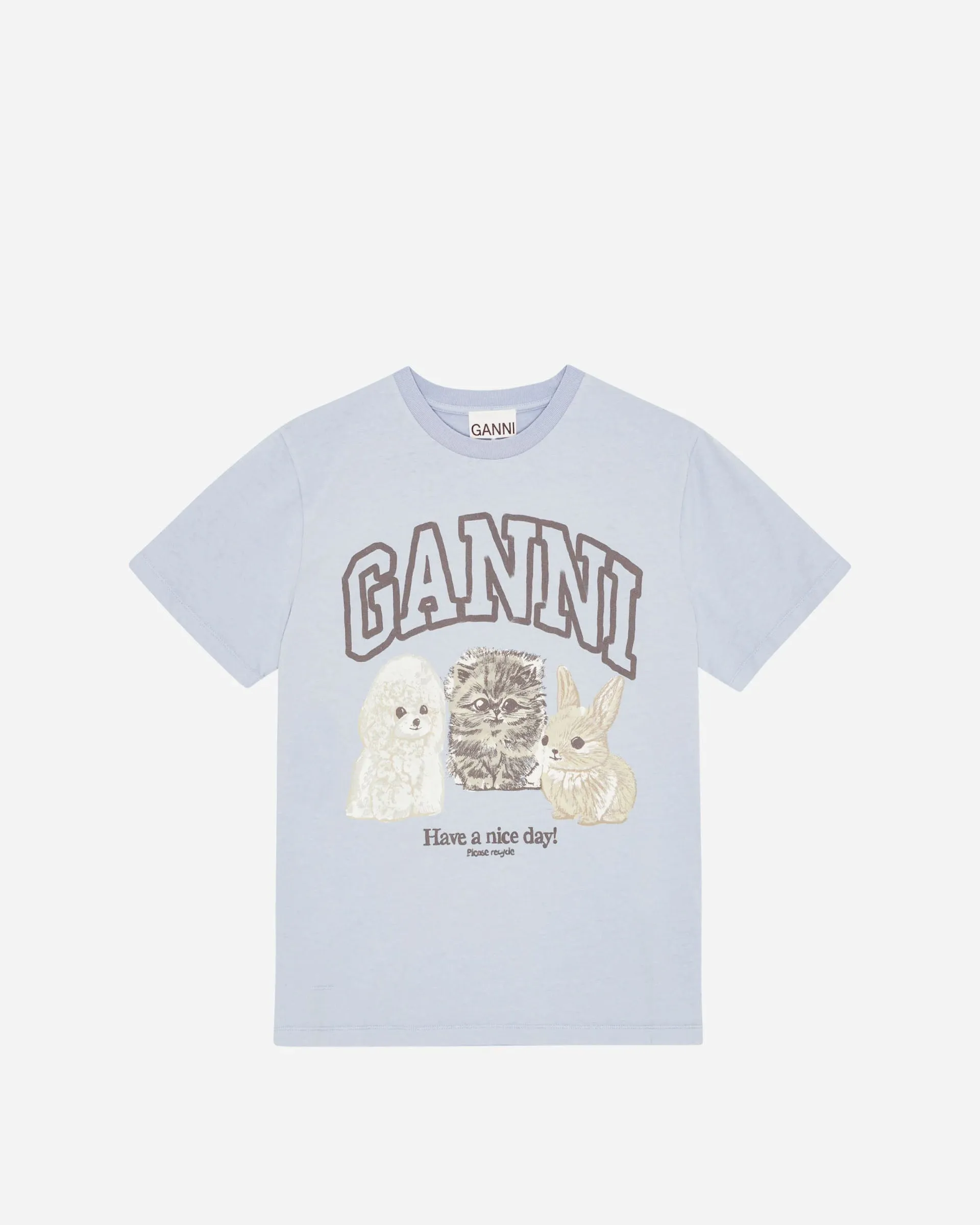 Basic Cotton Jersey Animals Relaxed T-shirt