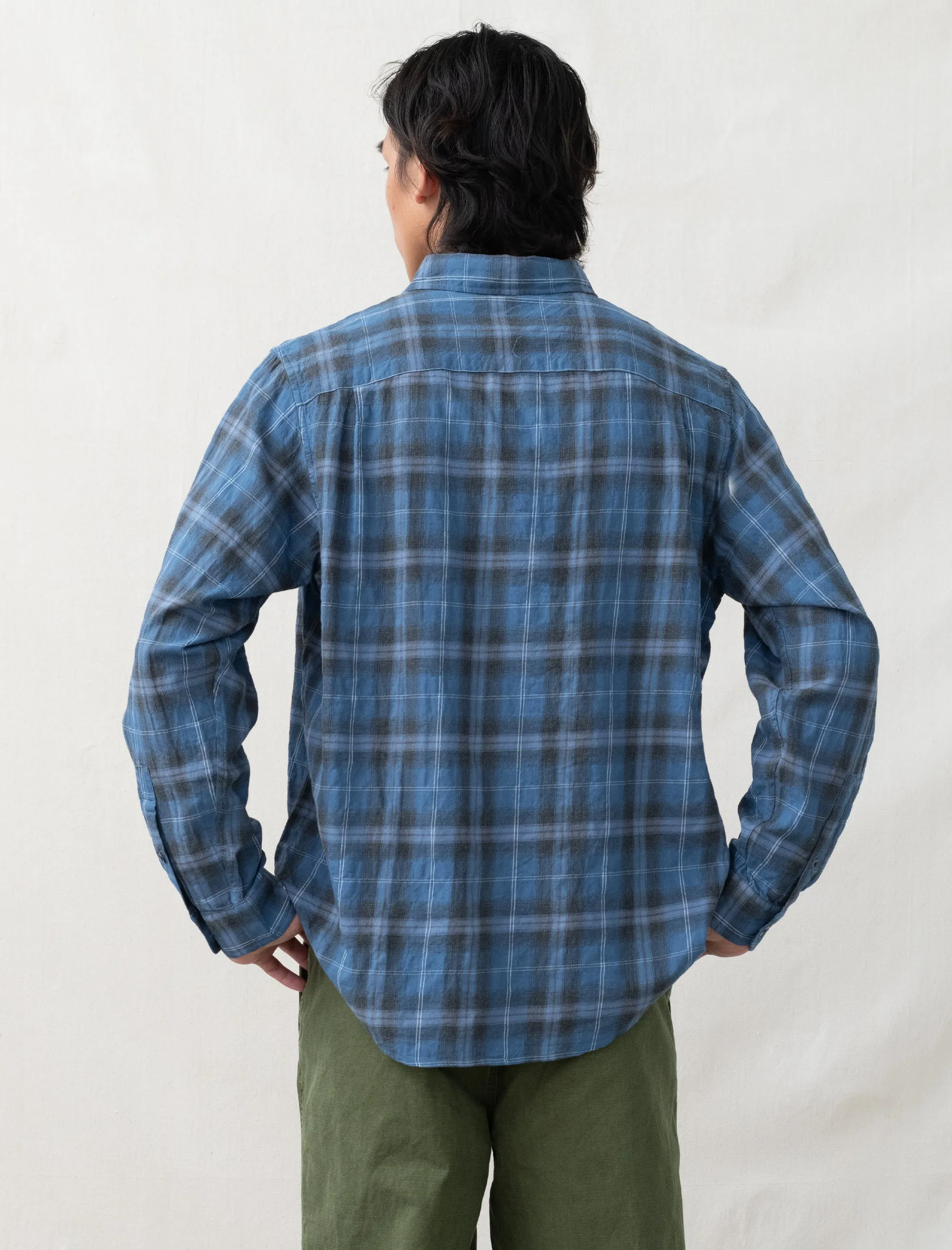 Beach Plaid Shirt (Blue)