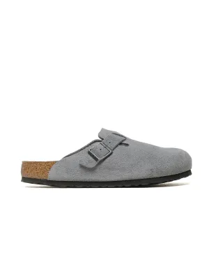 Birkenstock Boston Basalt Gray Suede