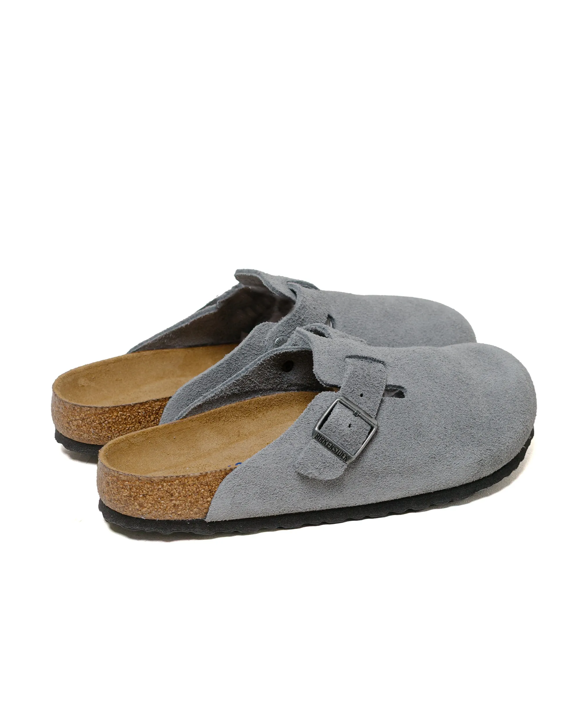 Birkenstock Boston Basalt Gray Suede