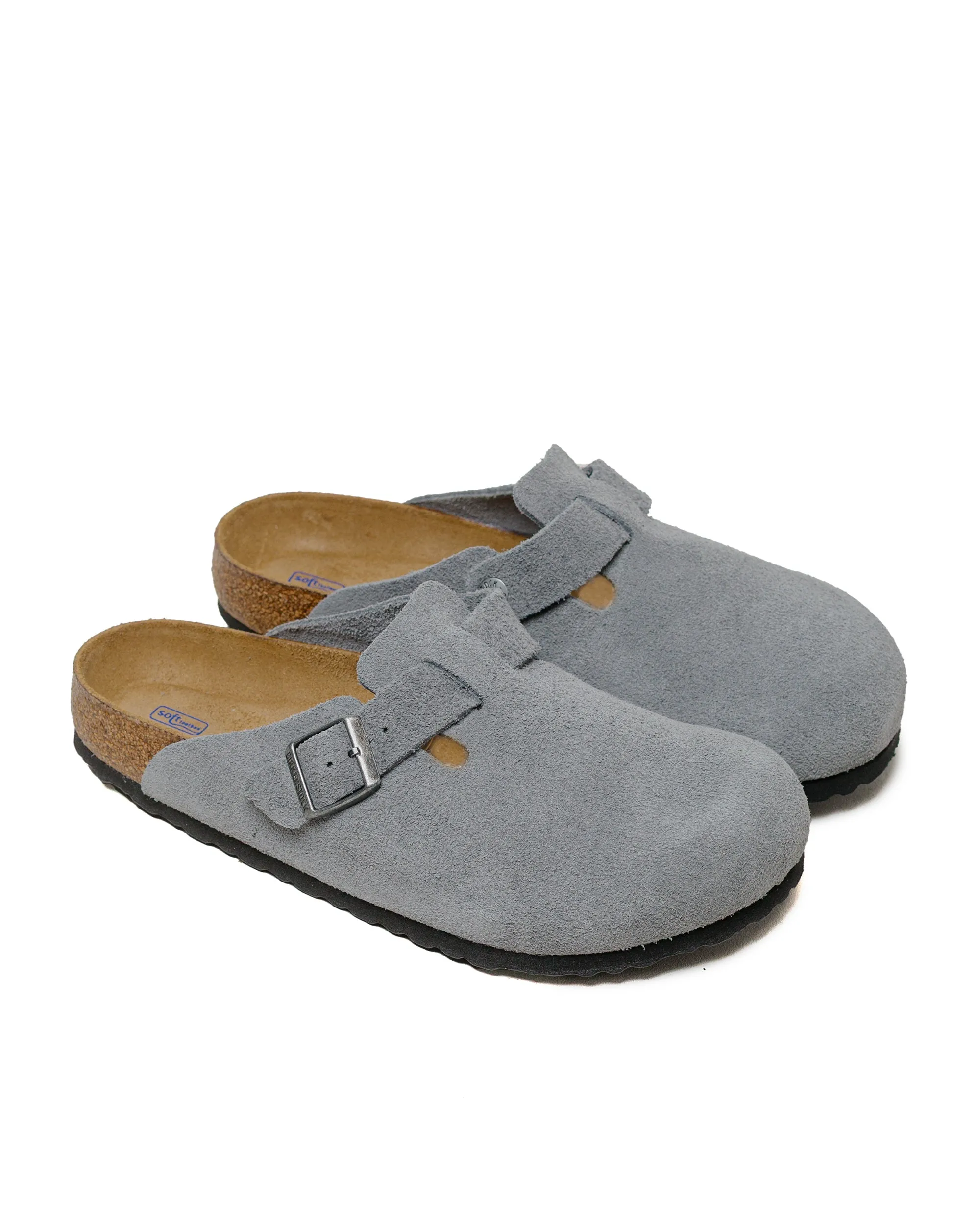 Birkenstock Boston Basalt Gray Suede