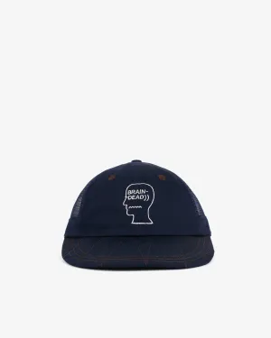 Brain Dead - Men's Logohead Long Mesh Panel Hat - (Navy)