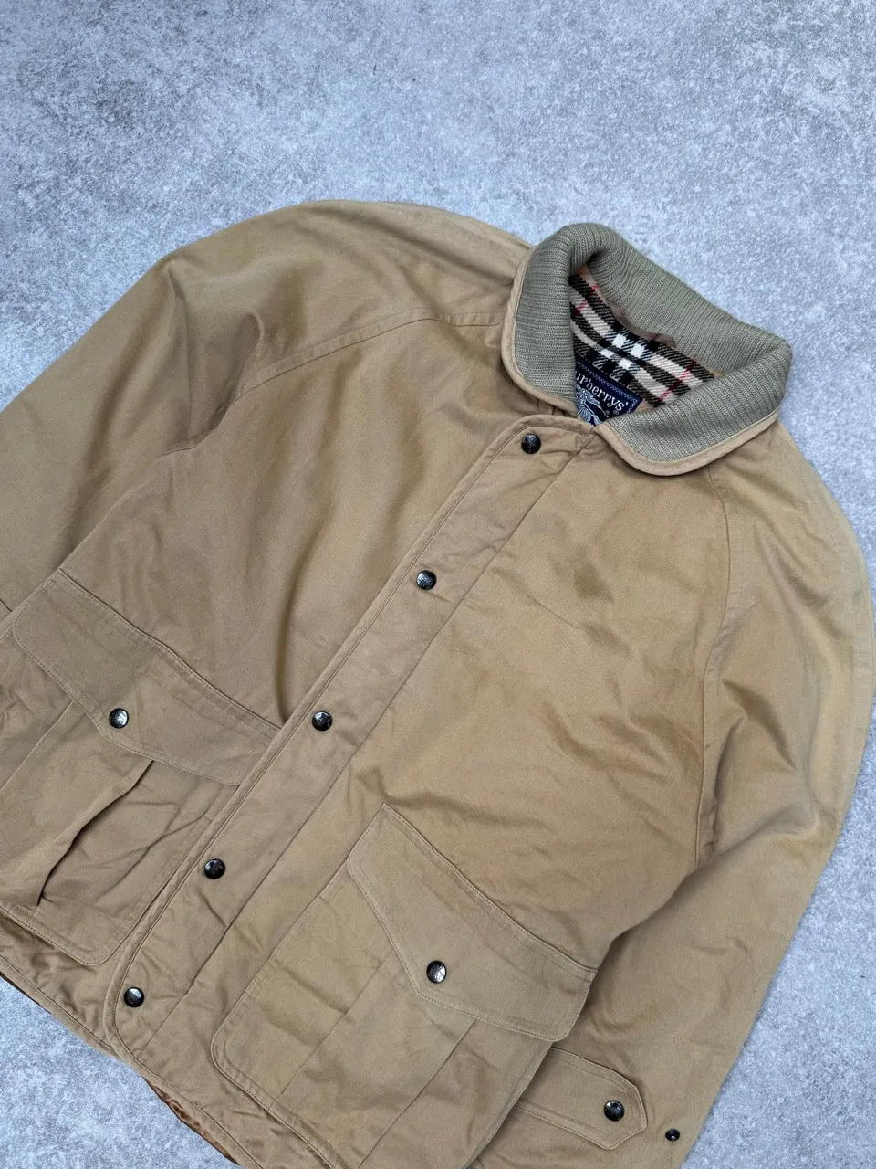 Burberry Wool Line Beige Utility Jacket