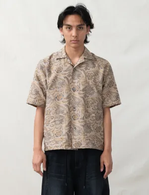 Cabana Shirt Paisley Jacquard (Beige)