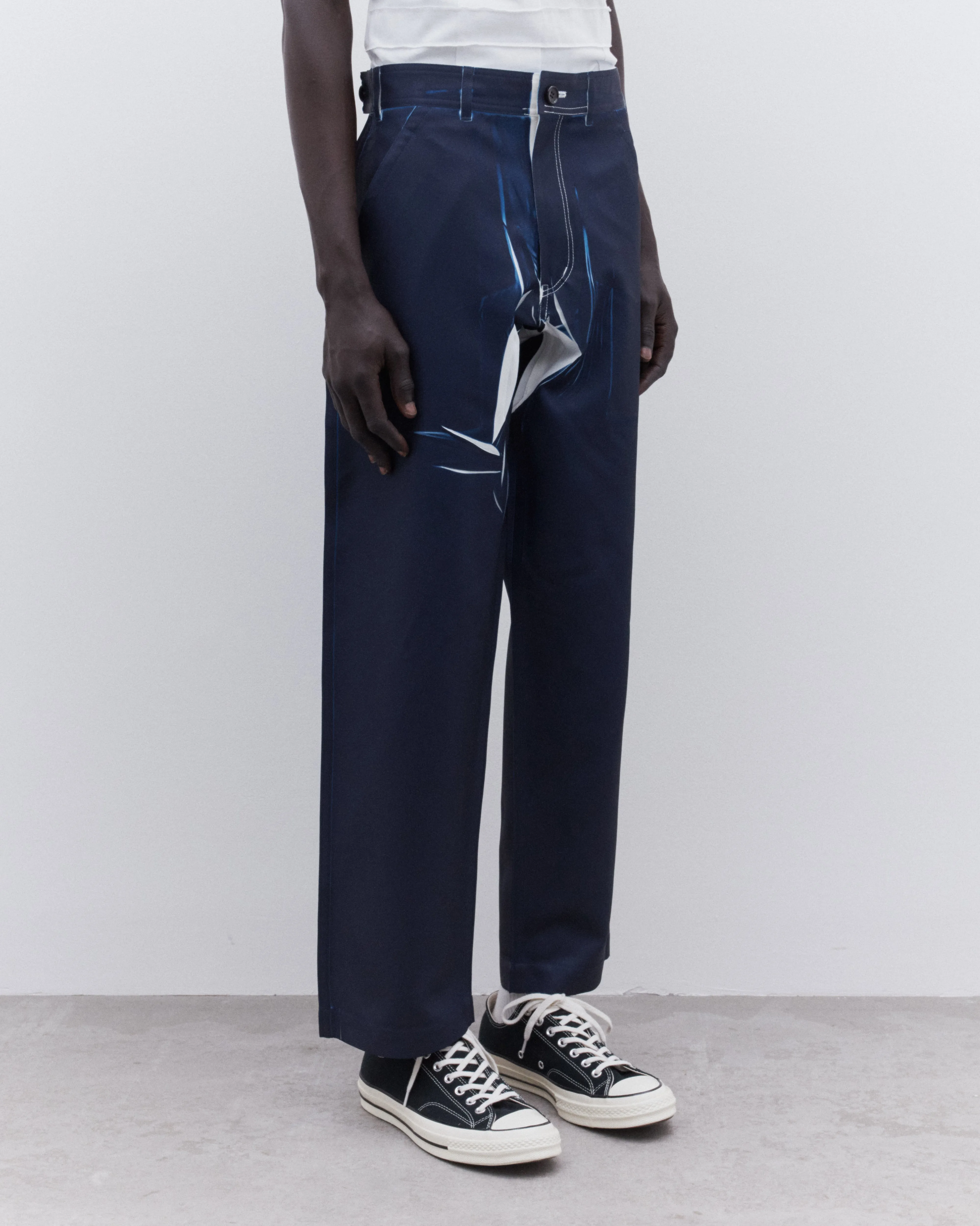 CDG Shirt - Men's Overprint Pants - (Navy)