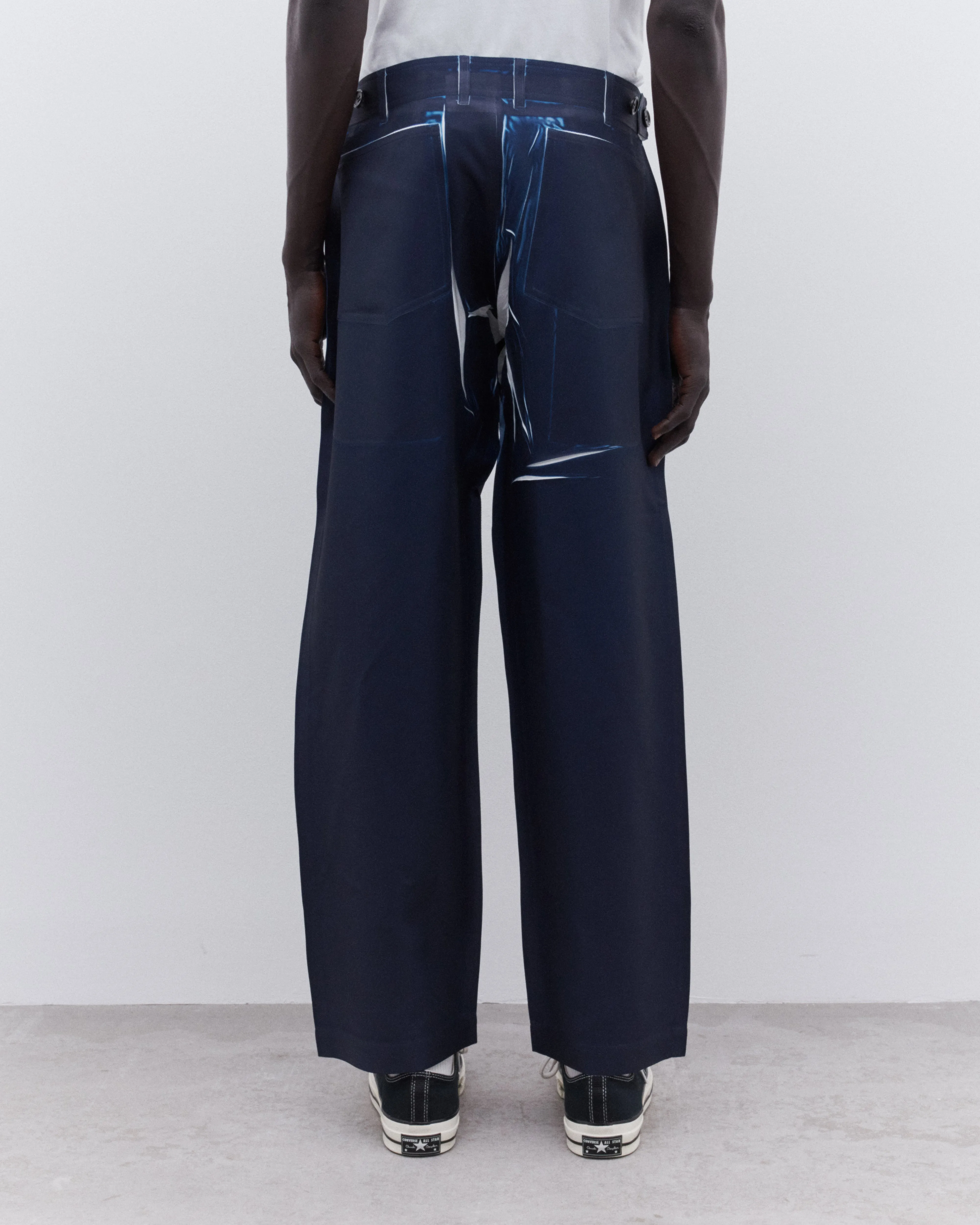 CDG Shirt - Men's Overprint Pants - (Navy)