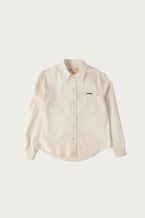 Colored Light Denim Western Shirt - Bone