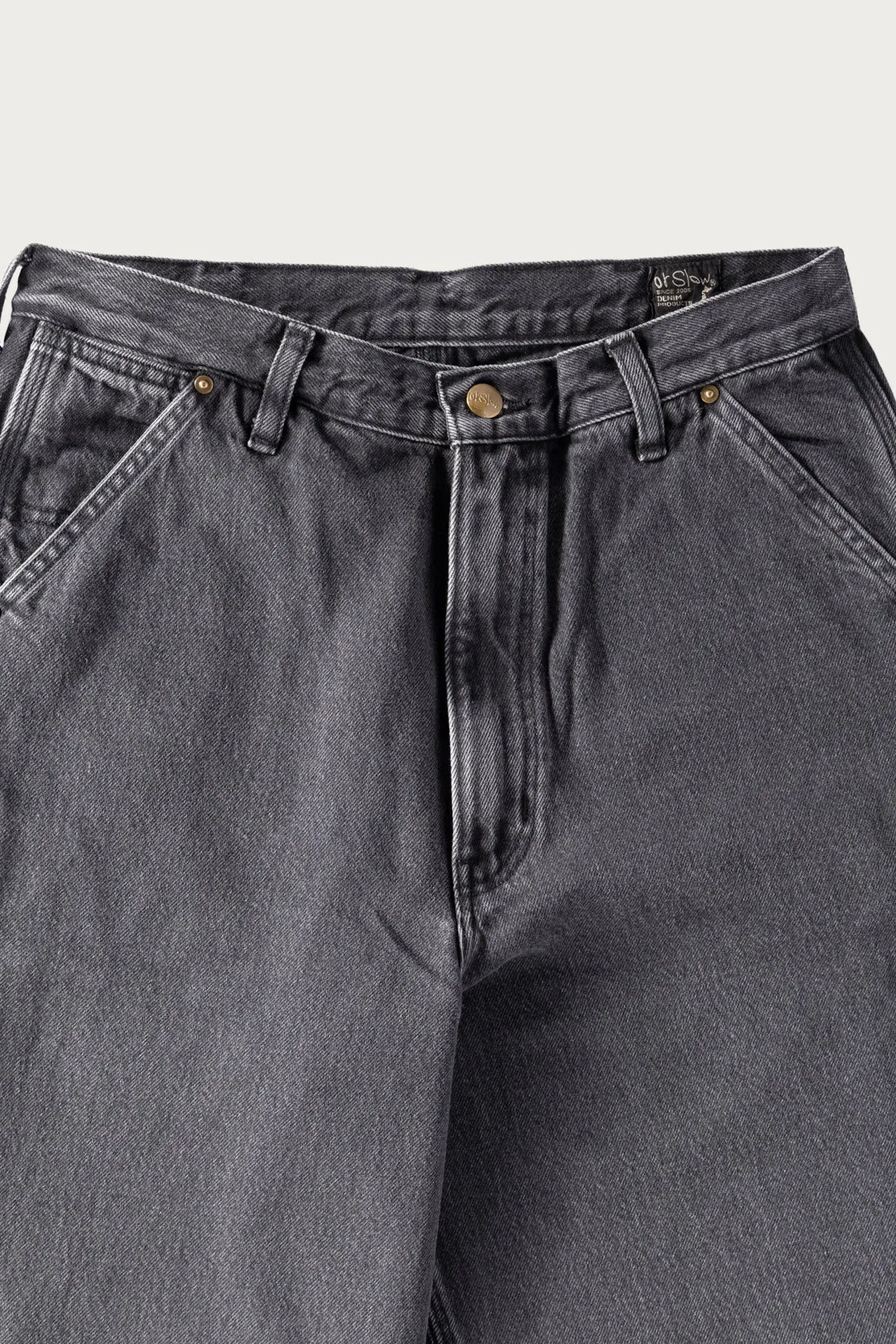Dad's Fit Painter Pants - Black Denim Stone