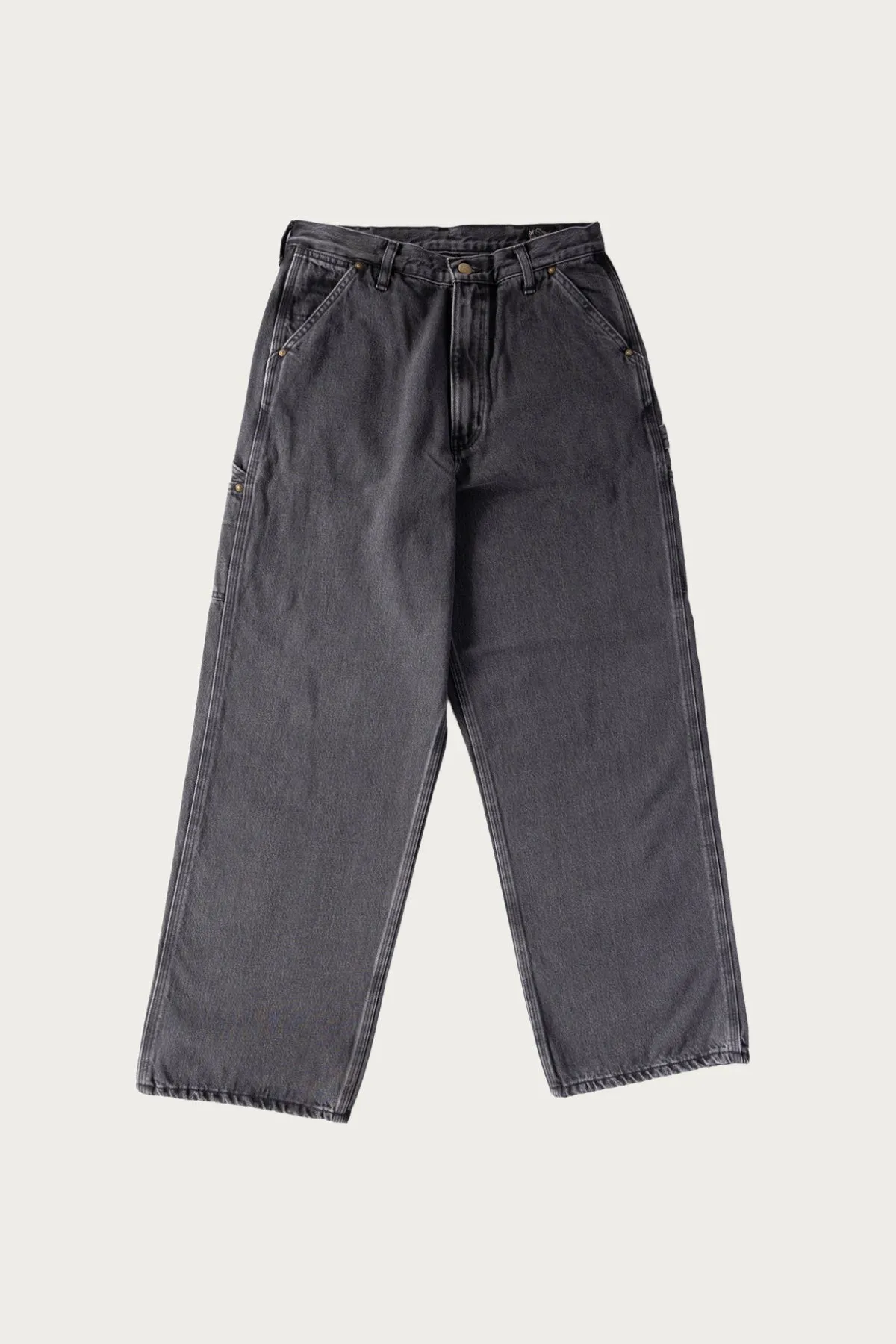 Dad's Fit Painter Pants - Black Denim Stone
