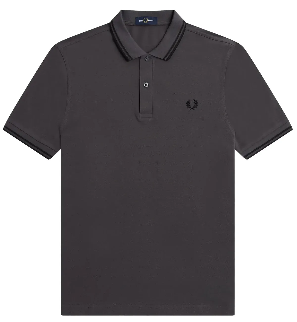 Fred Perry Black Twin Tipped Grey Polo Shirt