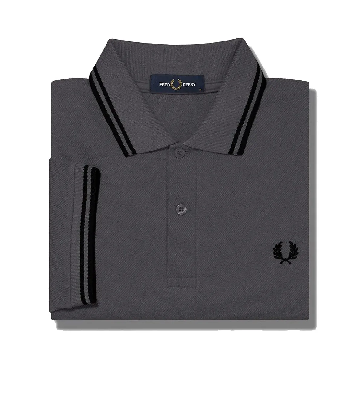 Fred Perry Black Twin Tipped Grey Polo Shirt
