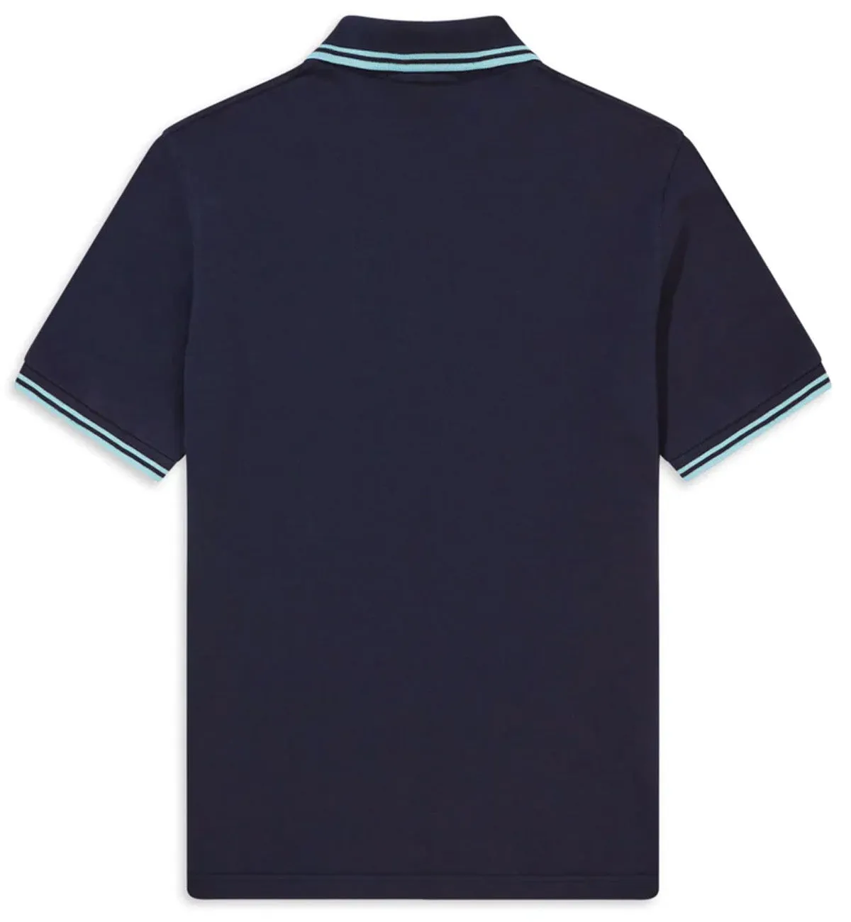 Fred Perry Cyan Twin Tipped Carbon Blue Polo Shirt