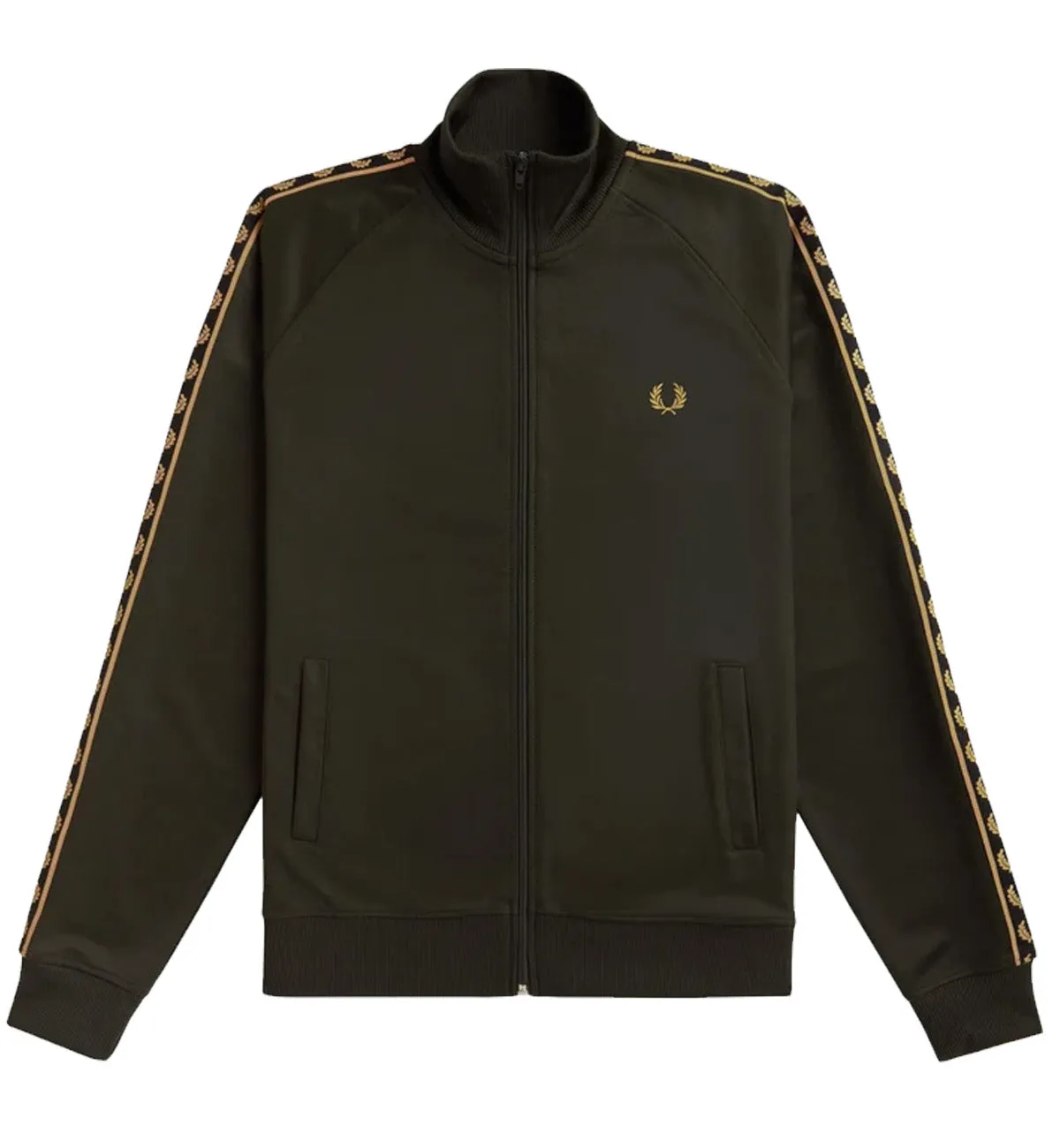 Fred Perry Gold Tape Track Jacket SS23 (Hunting Green)