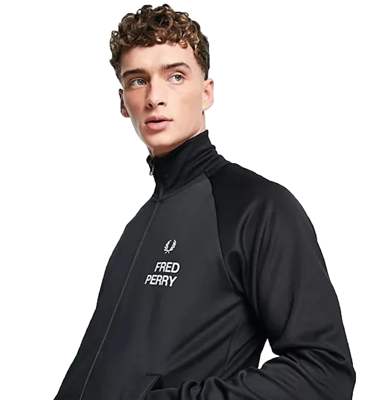 Fred Perry Graphic Zip Through Jacket SS23 (Black)