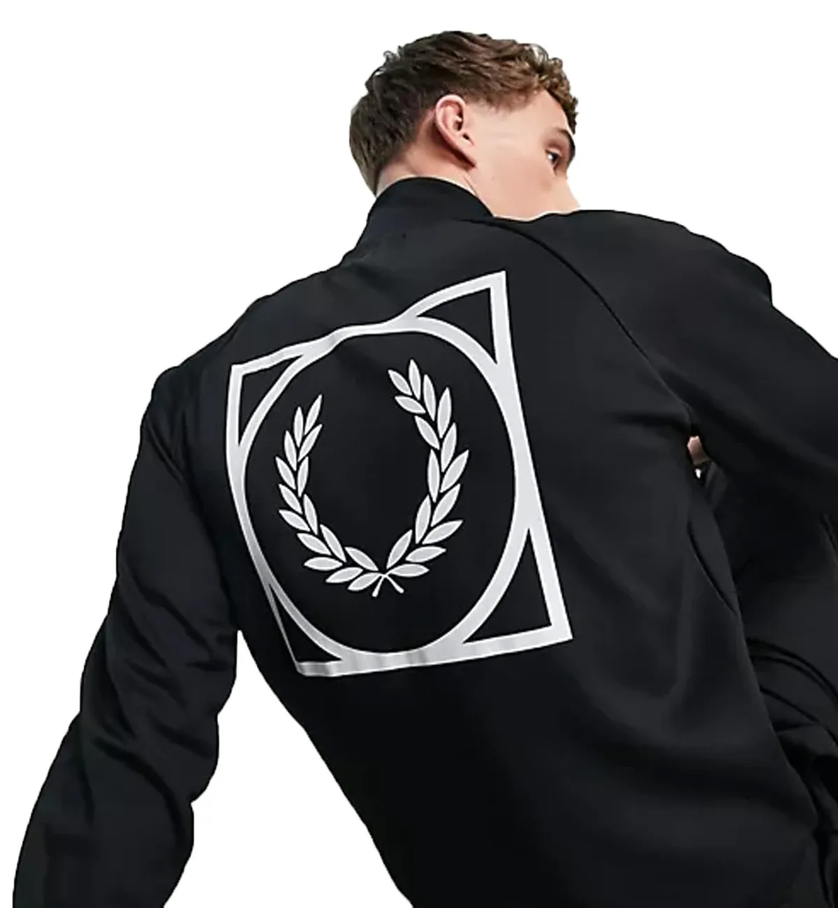 Fred Perry Graphic Zip Through Jacket SS23 (Black)