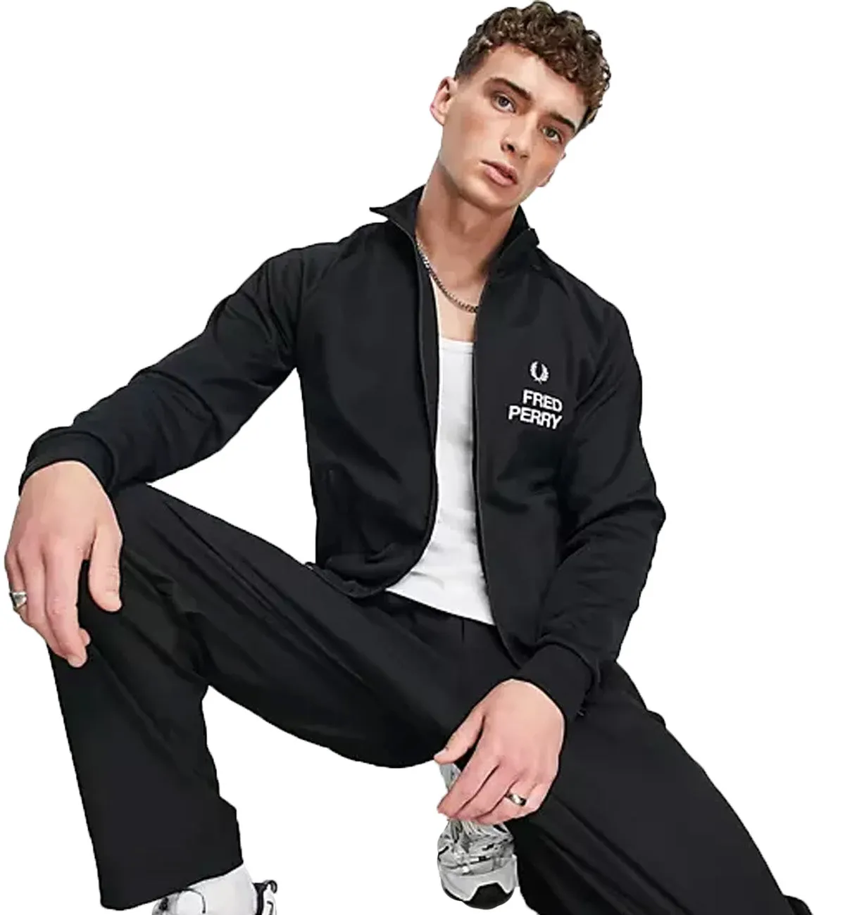 Fred Perry Graphic Zip Through Jacket SS23 (Black)