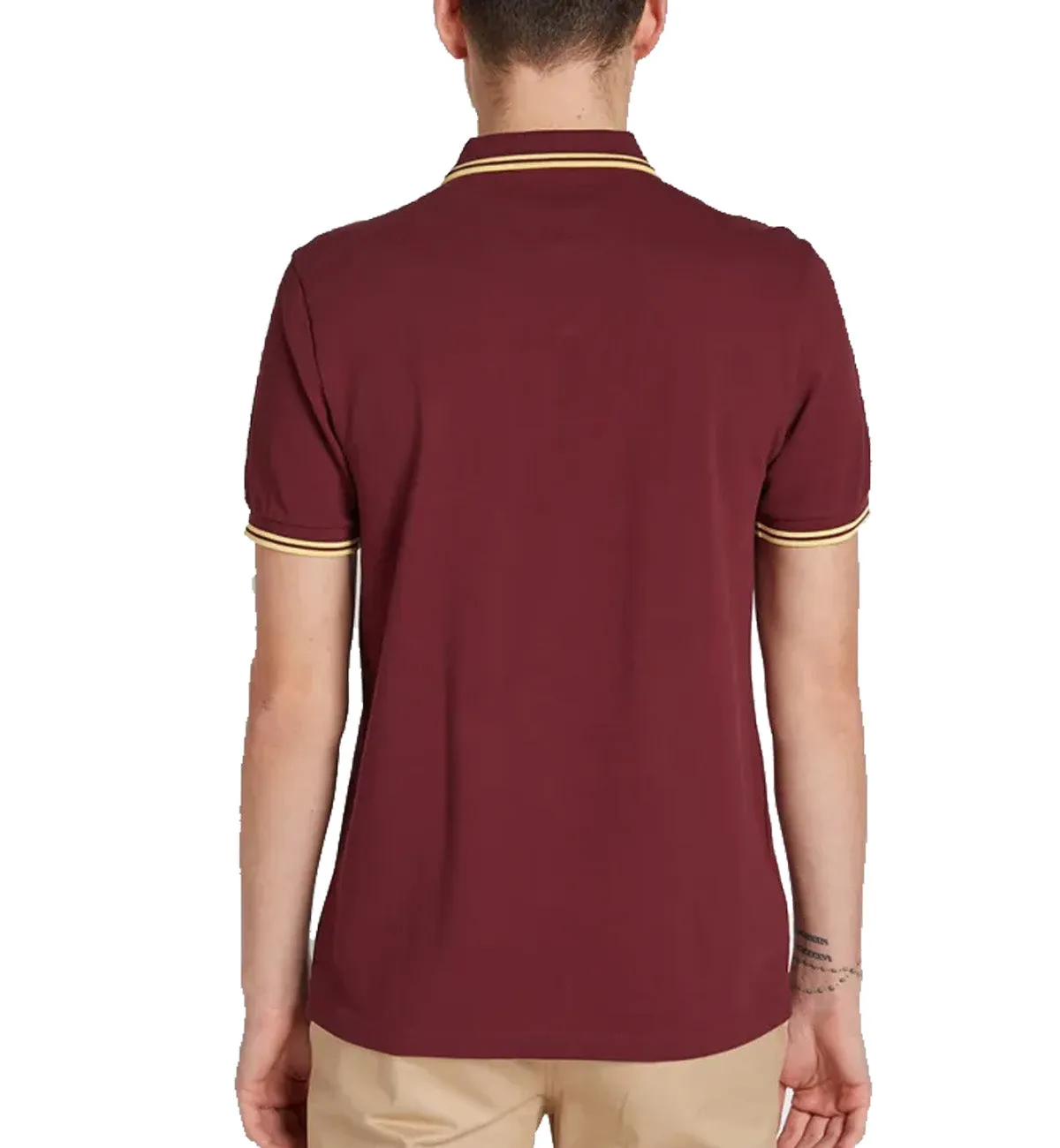 Fred Perry Yellow Double Plum Polo Shirt