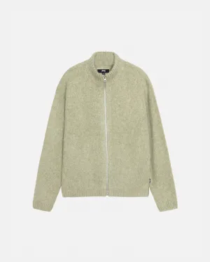 FULL ZIP BRUSHED MERINO SWEATER