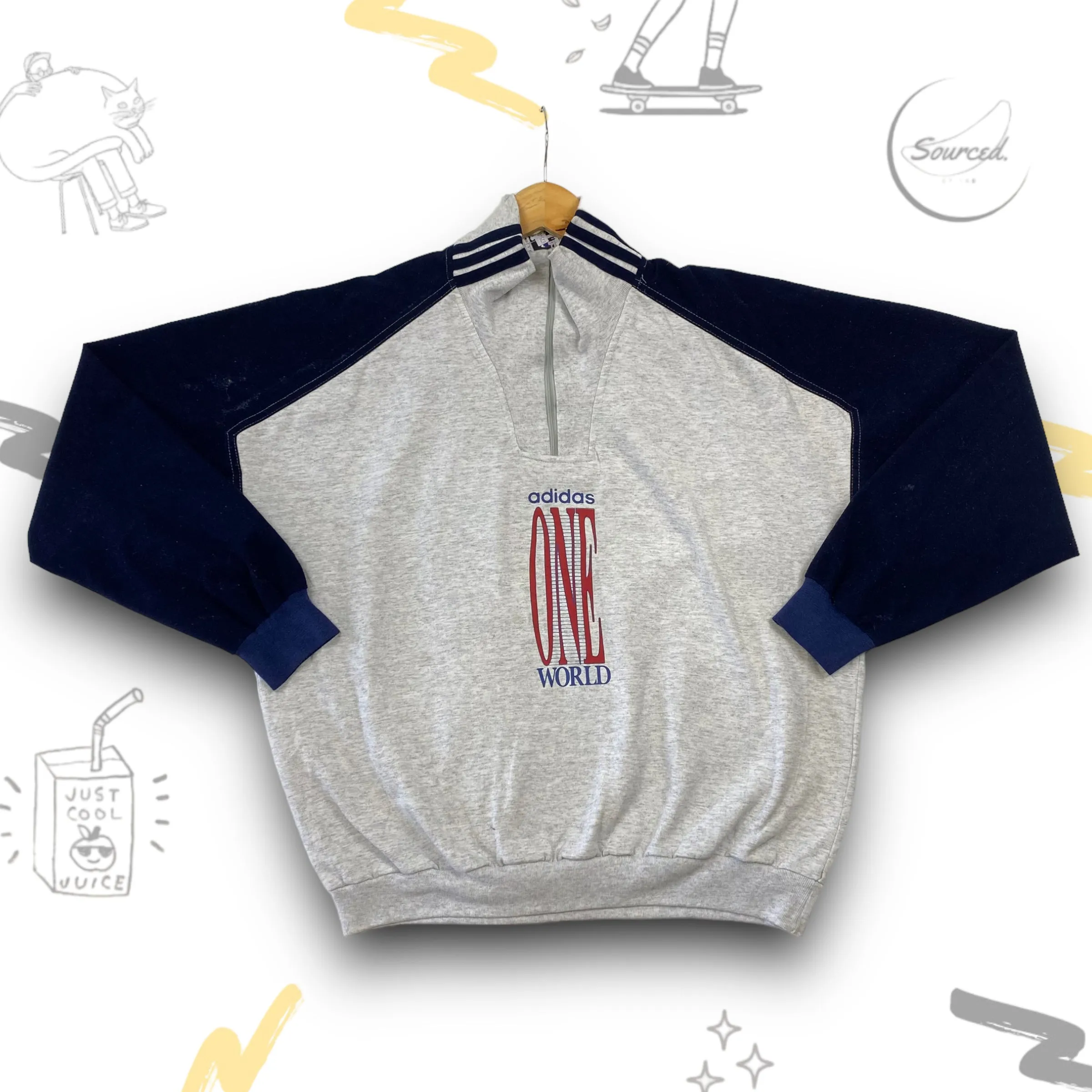 Grey Adidas Quarter Zip (L)