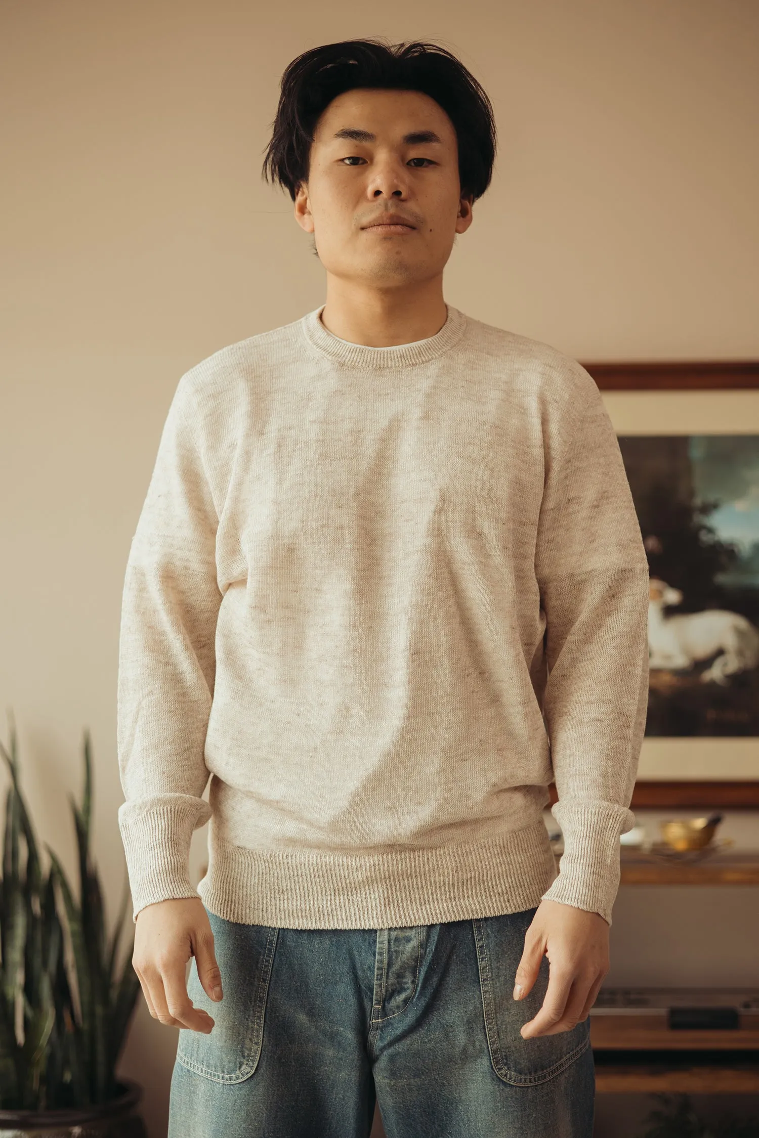 Linen WG Pullover - Sand Beige