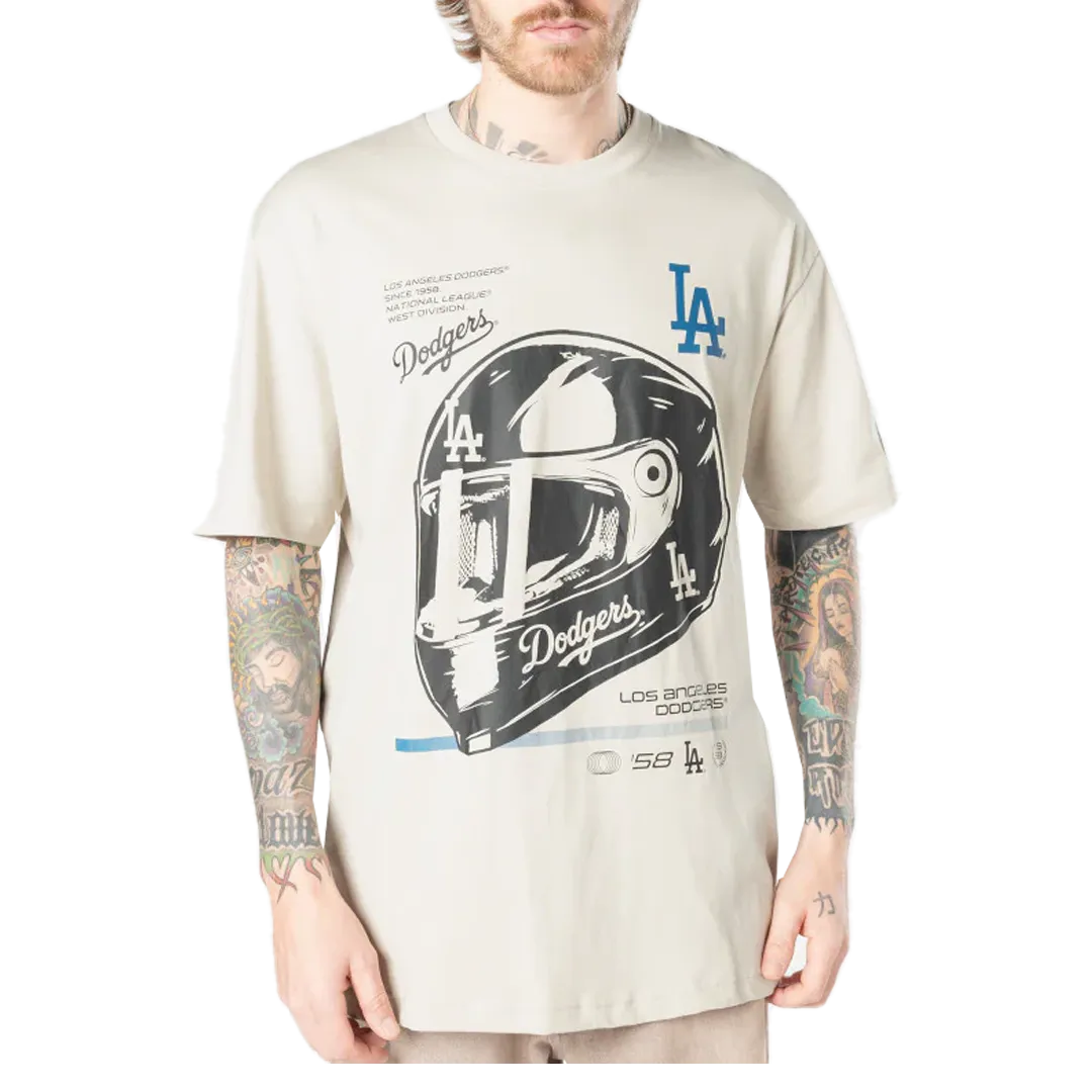 LOS ANGELES DODGERS MODERN SPEED T-SHIRT LIGHT BEIGE
