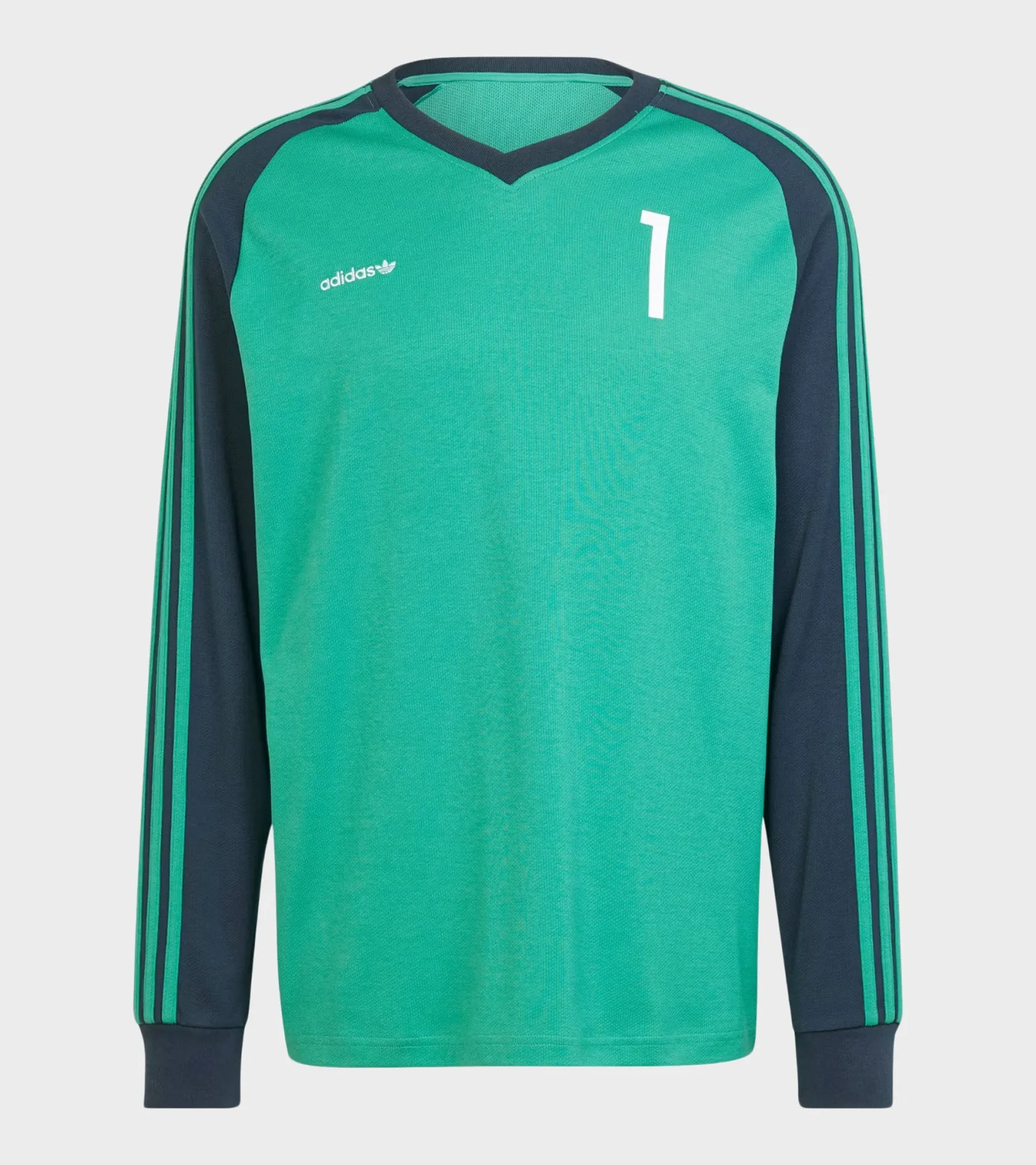 L/S Jersey T-shirt Semi Court Green/Navy