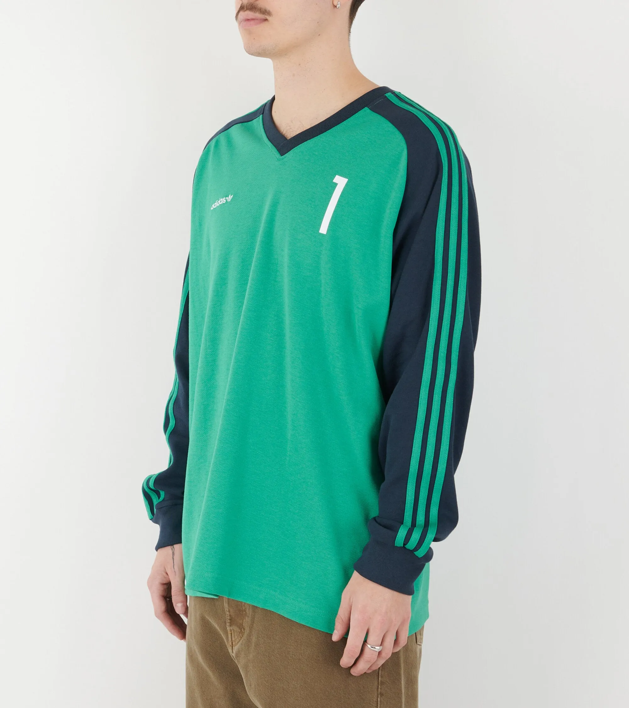 L/S Jersey T-shirt Semi Court Green/Navy