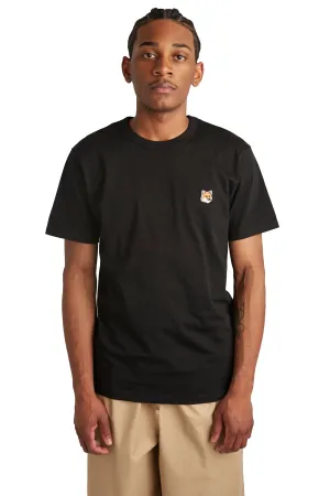 Maison Kitsune Mens Fox Head Patch Classic Tee 'Black'