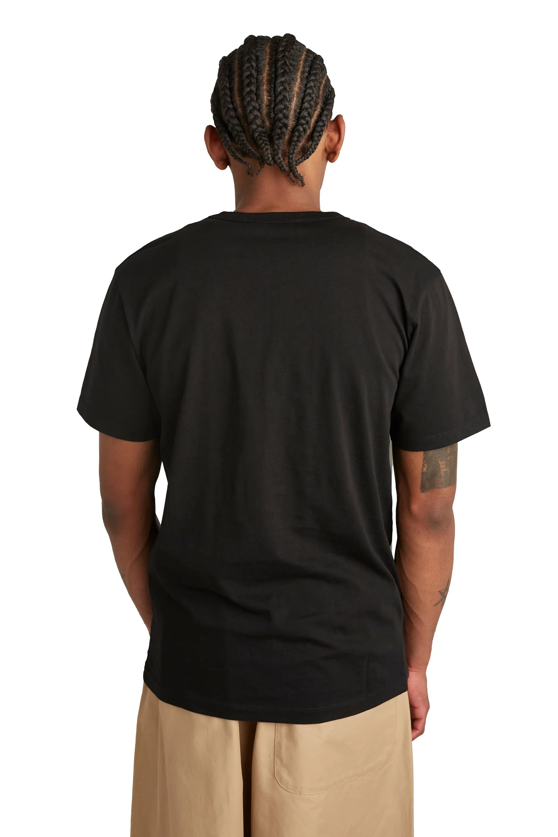 Maison Kitsune Mens Fox Head Patch Classic Tee 'Black'