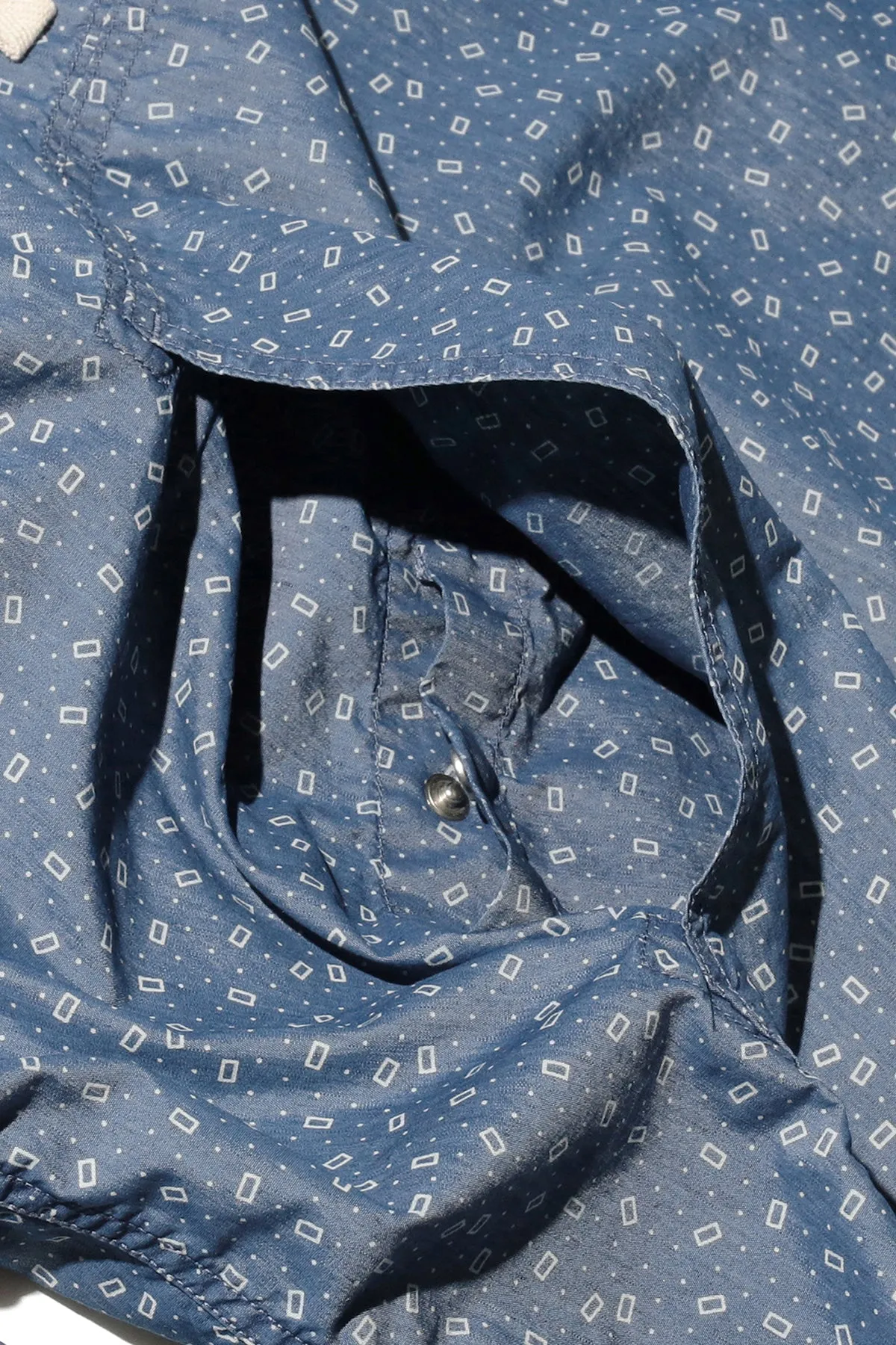 MIL Smock NYCO Indigo Chambray Discharge Print - Calico