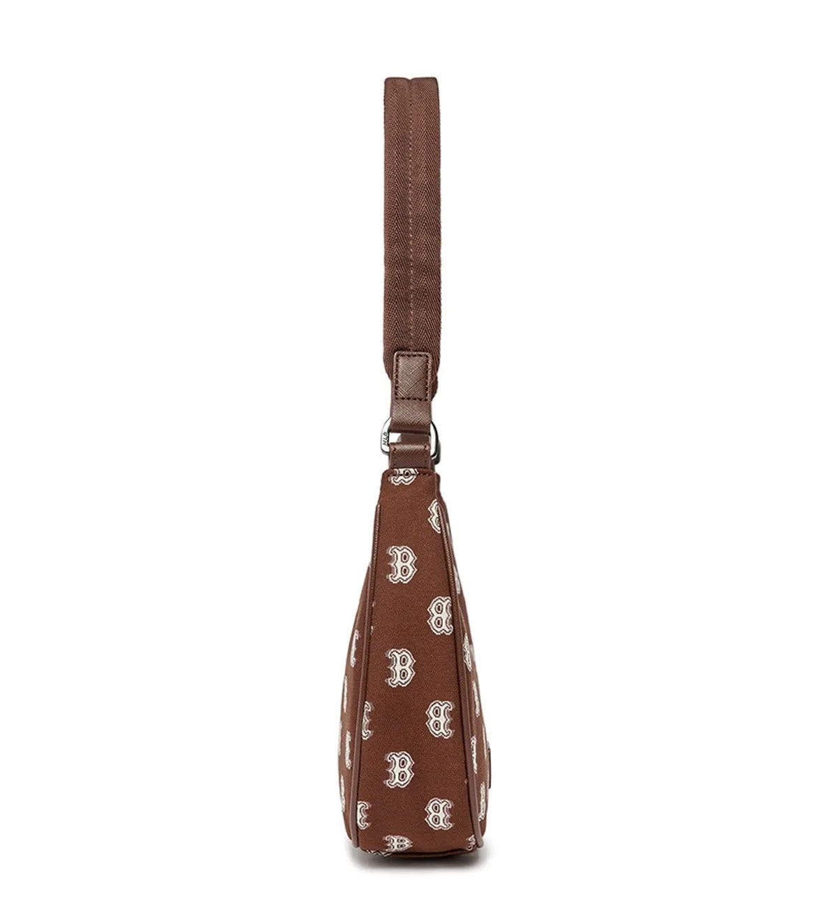MLB Big Classic Monogram Jacquard L-Hobo Bag (Brown Blue)