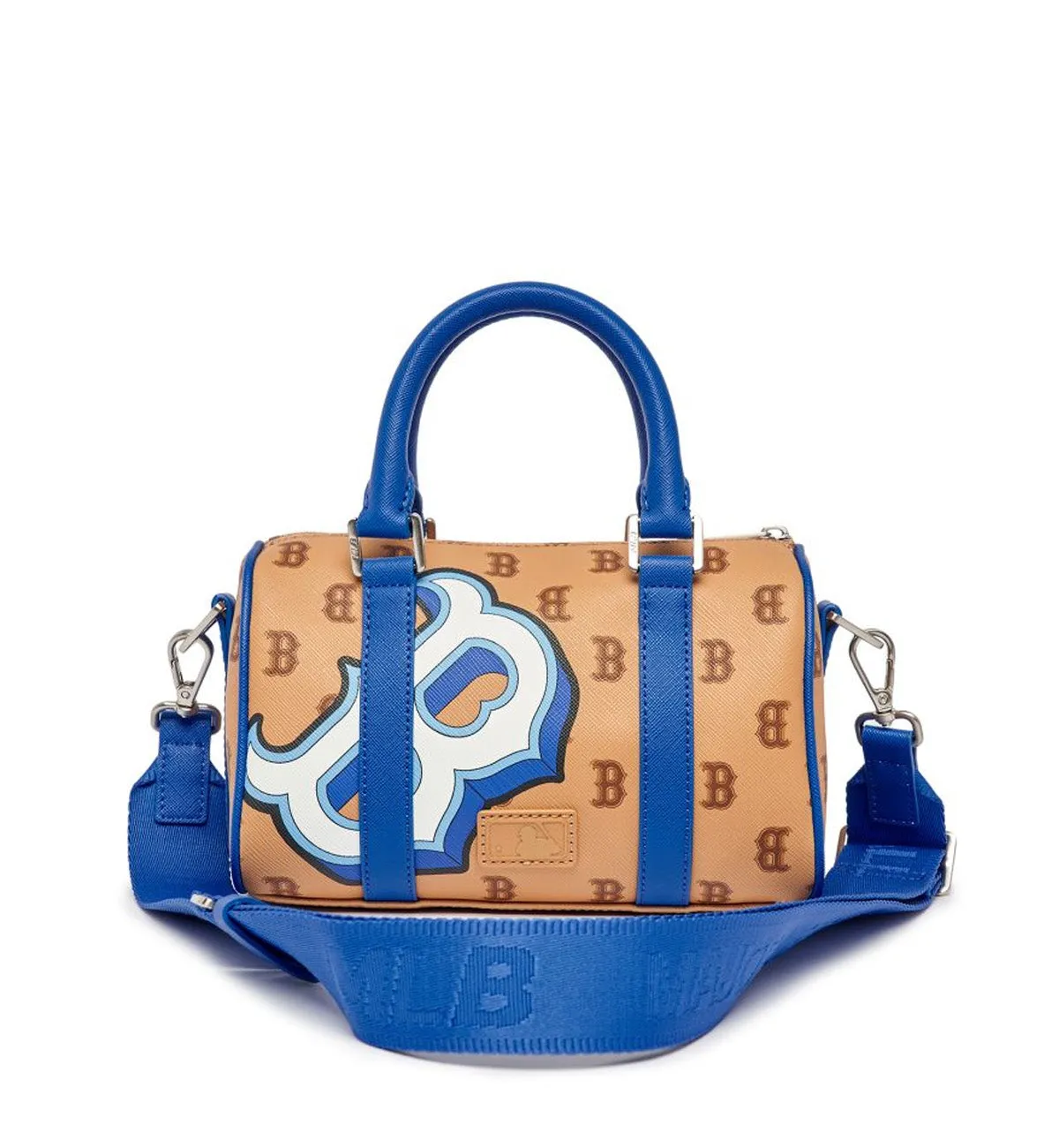 Monotive Coated Canvas S-Boston Bag (Beige Blue)