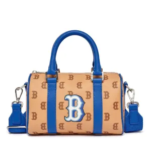 Monotive Coated Canvas S-Boston Bag (Beige Blue)