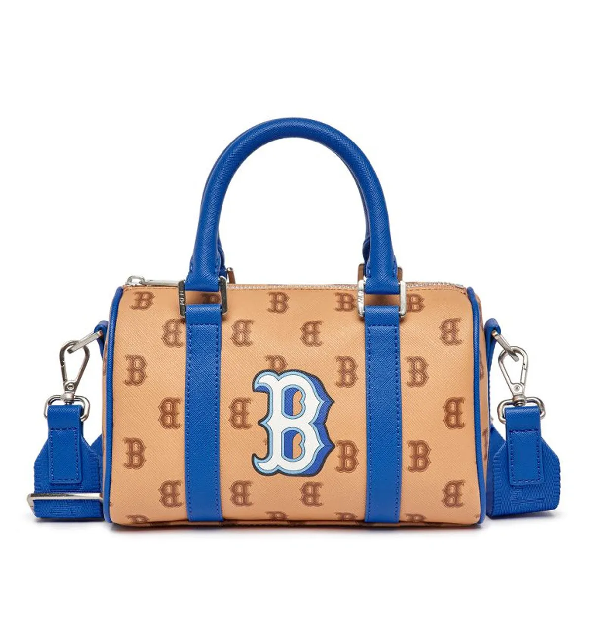 Monotive Coated Canvas S-Boston Bag (Beige Blue)