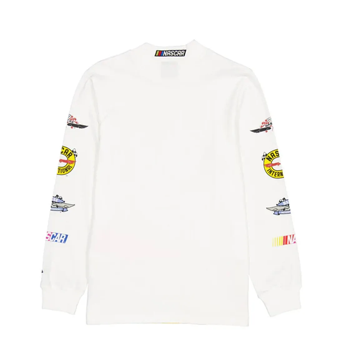 NASCAR MODERN SPEED LONG SLEEVE SHIRT WHITE