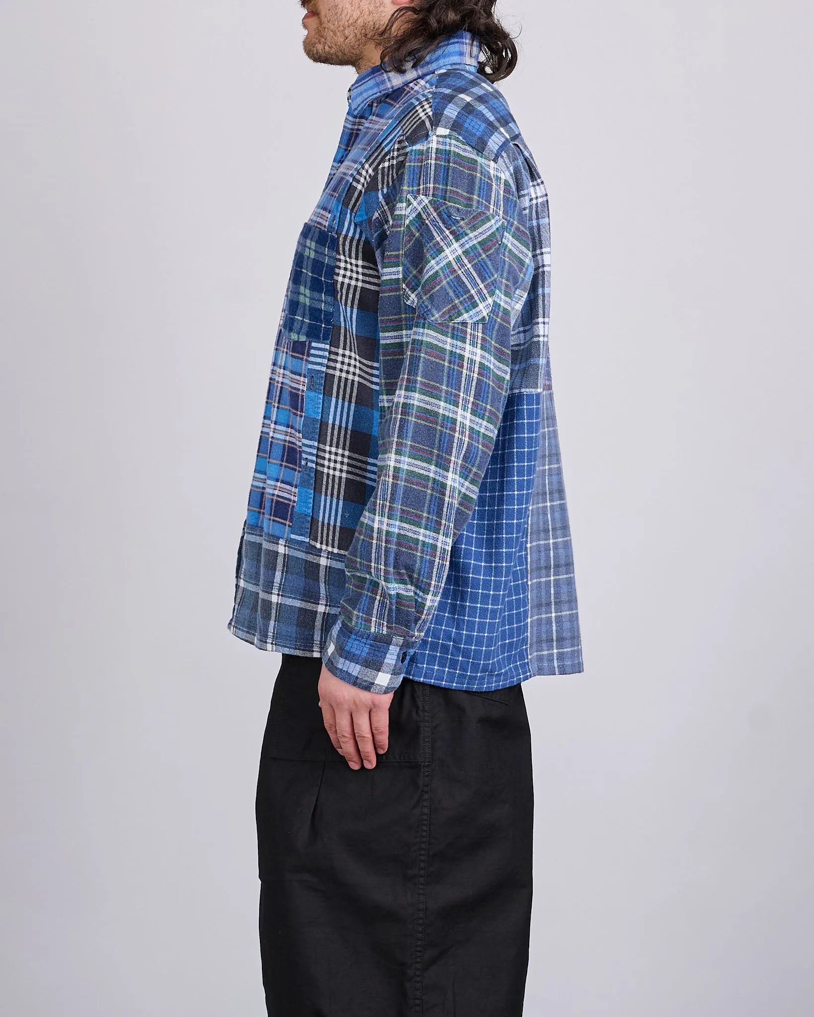 Needles Rebuild Flannel Straight Hem Button Shirt Assorted